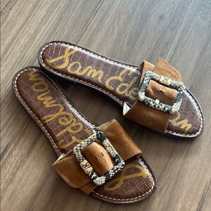 Sam Edelman Brown Granada Slide Sandals